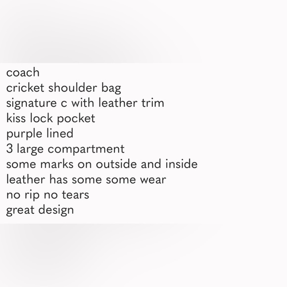 Coach cricket satchel bag shoulder - Picture 7 of 7